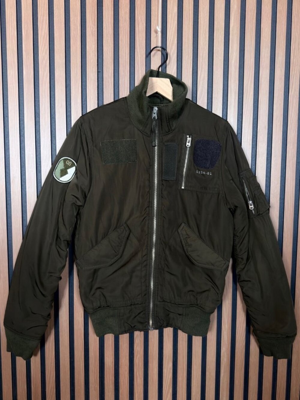 G-Star Raw Jacket Small Mens Green Bomber Hawker Flight Fighter Full Zip